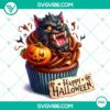 Halloween cupcake characters clipart PNG for party decorations and invitations, high-quality design with 46 images.