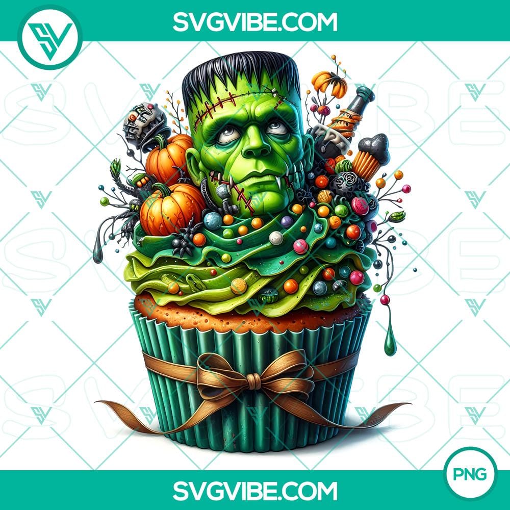 Halloween Cupcake Characters PNG – High-Quality Clipart for Party Decorations and Invitations 5 Halloween cupcake characters clipart PNG for party decorations and invitations, high-quality design with spooky and cute elements.