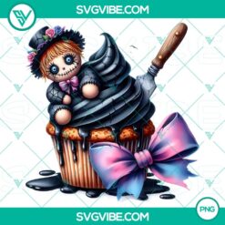 Halloween cupcake characters clipart PNG for party decorations and invitations, 50 high-quality designs.