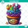 Halloween cupcake characters clipart in PNG format for party decorations and invitations, high-quality design with 53 variations.