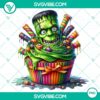 Halloween cupcake characters clipart PNG for party decorations and invitations, high-quality design with 54 images. Great for spooky themes.