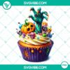 Halloween cupcake characters clipart PNG for party decorations and invitations, high-quality design for spooky celebrations.