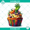 Halloween cupcake characters clipart PNG for party decorations and invitations with high-quality design.