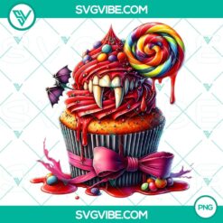 Colorful Halloween cupcake characters clipart for party decorations and invitations in high-quality PNG format.