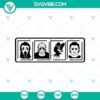 Spooky Halloween horror characters movie SVG design featuring iconic Halloween and horror elements, perfect for your Halloween projects.