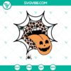 Halloween lips leopard and Jack-o'-lantern funny SVG design for Halloween theme decorations.