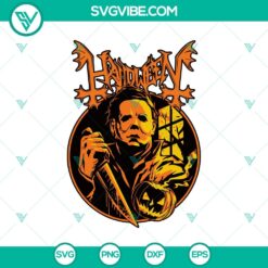 Halloween Michael Myers SVG with Horror Characters for Halloween, Horror-themed designs, SVG format for Cricut and crafting.