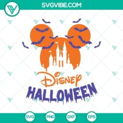 Halloween Mickey Castle Mickey Head SVG, Disney Halloween SVG, Mickey And Minnie SVG