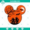 Halloween Mouse Head SVG featuring Mickey and Minnie Mouse for Disney Halloween design.