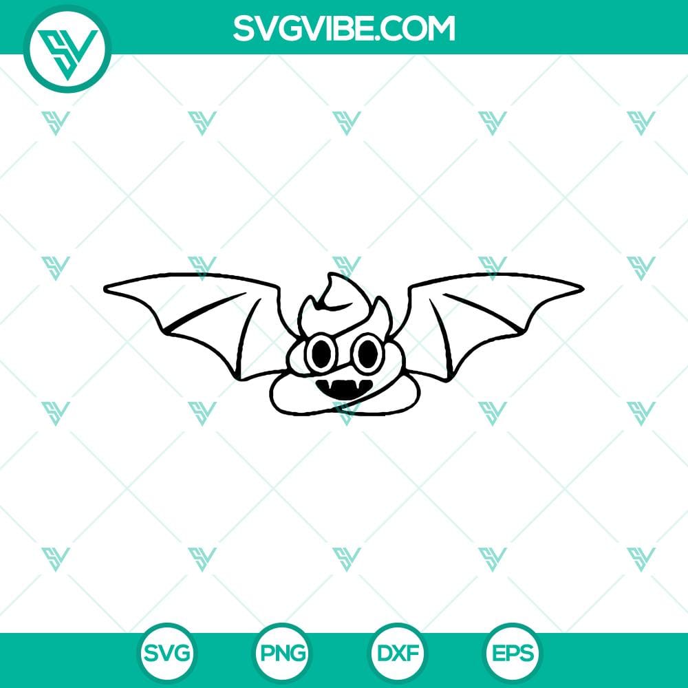 halloween-poop-bat-svg-halloween-svg-funny-poop-svg.jpg Funny Halloween Poop Bat SVG, perfect for spooky season crafts and decorations.