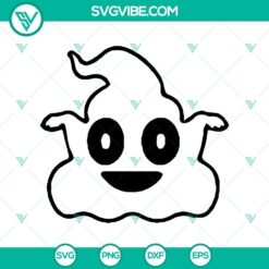 Funny Halloween Poop Boo Boo SVG with spooky theme, perfect for Halloween crafts and decorations.