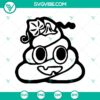 Halloween Poop Emoji SVG with Funny Halloween Design for Crafts, DIY Projects, and Decor.