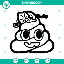 Halloween Poop Emoji SVG with Funny Halloween Design for Crafts, DIY Projects, and Decor.