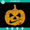 Halloween Pumpkin Nike Mouth SVG design with Nike and pumpkin elements for Halloween celebration.
