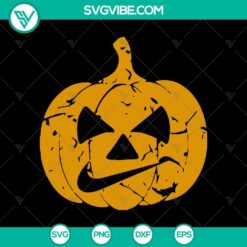 Halloween Pumpkin Nike Mouth SVG design with Nike and pumpkin elements for Halloween celebration.