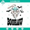 Retro Boohaw Ghost Halloween SVG, DXF, EPS, PNG Cut Files for Cricut & Silhouette Designs, ideal for spooky Halloween crafts and projects.