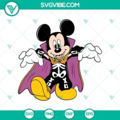 Spooky Mickey Mouse Halloween SVG design for Cricut & Silhouette with ghostly elements and pumpkin, ideal for DIY Halloween crafting projects.