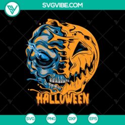 Halloween Skull Pumpkin SVG, Scary SVG, Halloween SVG