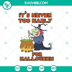 Halloween witch silhouette SVG design in scary horror theme, perfect for early Halloween projects.