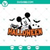 Mickey and Minnie Disney Halloween SVG featuring festive Disney characters in Halloween attire. Perfect for Halloween crafts and decorations.