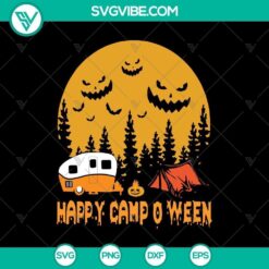Happy Camp O Ween SVG featuring scary Halloween designs for crafts and projects.