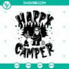 Happy Camper Jason Voorhees SVG design with Horror Character from Friday The 13th. Ideal for Halloween crafting projects.