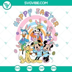Easter Disney Bunny SVG featuring festive Disney characters for Easter celebrations. Perfect for crafts and DIY projects.