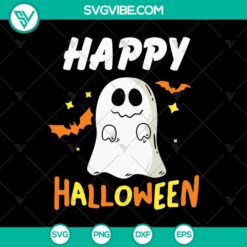 Happy Halloween Boo SVG with scary and fun elements for Oct 31 celebration.