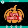 Happy Halloween pumpkin with horror and scary elements, perfect for Halloween SVG designs.