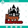 Happy Halloween SVG design with horror elements for Halloween celebration, featuring spooky and scary graphics.