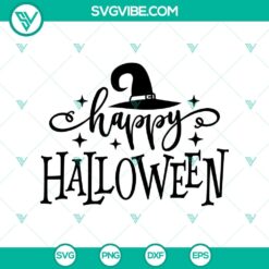 Happy Halloween Witch SVG featuring a scary witches design perfect for Halloween crafts and decor.