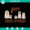 Cute dog ghost Halloween SVG for Happy Howl-O-Ween celebration, adorable and spooky design.