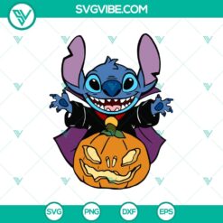 Stitch Harry Potter holding a pumpkin, Funny Halloween SVG design for digital crafting projects.