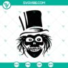 Spooky Halloween haunted skull SVG with witch and boo elements, perfect for holiday crafts and decorations.
