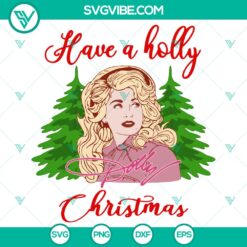 Holly Dolly Xmas SVG DXF EPS PNG files for crafts and designs.