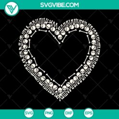 Heart Skeleton SVG, Heart SVG, Halloween SVG, Scary SVG