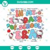 Hello Kitty 100 Days of School SVG featuring cute classroom cut files, perfect for crafts and decorations.