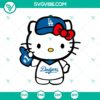 Hello Kitty Los Angeles Dodgers themed SVG and PNG cut files for crafting and customization. Perfect for Dodger fans and Hello Kitty lovers.