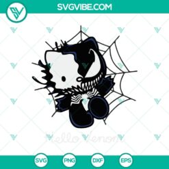 Hello Kitty Venom SVG, Venom SVG, Scary Kitty Venom SVG