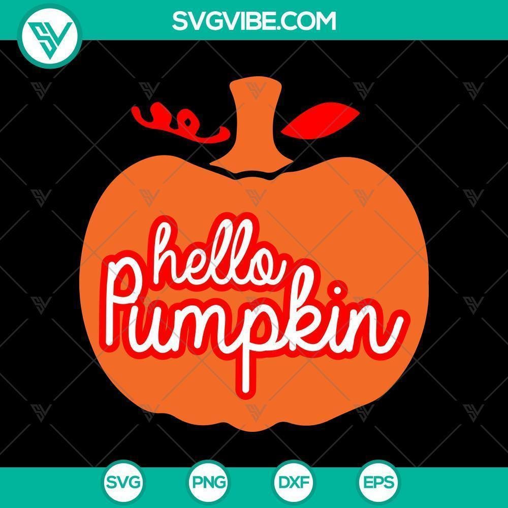Hello Pumpkin SVG, Halloween SVG, Horror SVG, Halloween Scary SVG Hello Pumpkin SVG with Horror and Scary Halloween Design for digital crafting projects.