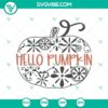Hello Pumpkin SVG design with festive Halloween theme, perfect for crafting projects.