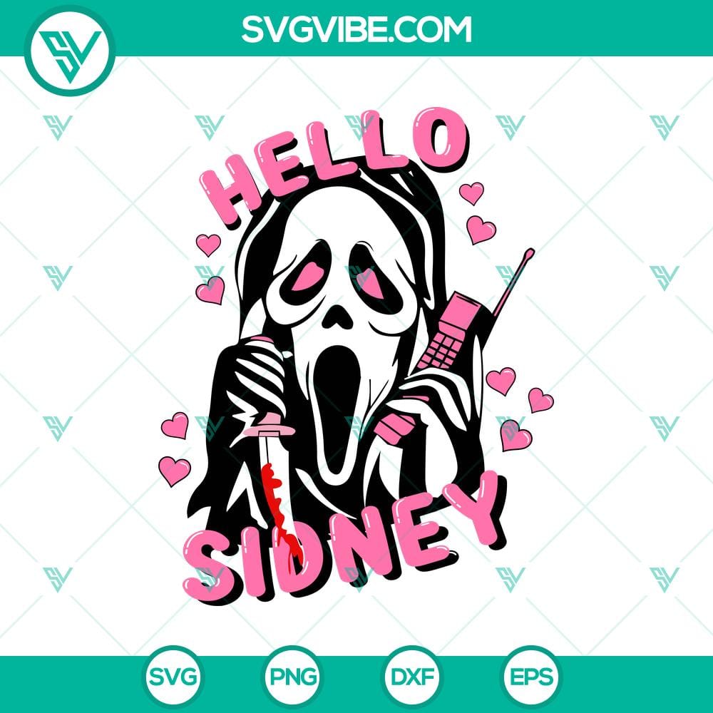 hello-sidney-svg-scream-ghost-calling-svg-horror-halloween-svg.jpg Hello Sidney SVG design with Scream Ghost Calling for Horror Halloween theme.