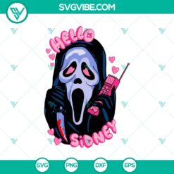Hello Sidney SVG with Scream Ghost and Horror Halloween design, ideal for spooky-themed digital projects.