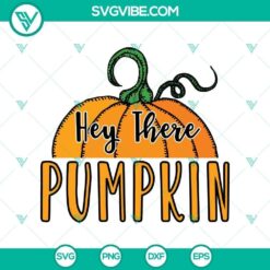 Hey There Pumpkin SVG design with Halloween theme, perfect for DIY crafts and decor.