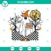 Hitchhiking Ghost Halloween SVG with spooky design, perfect for Halloween crafts and decor.