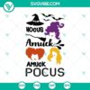 Hocus Amuck Amuck Pocus Amuck SVG with Halloween horror and scary elements for spooky design projects.