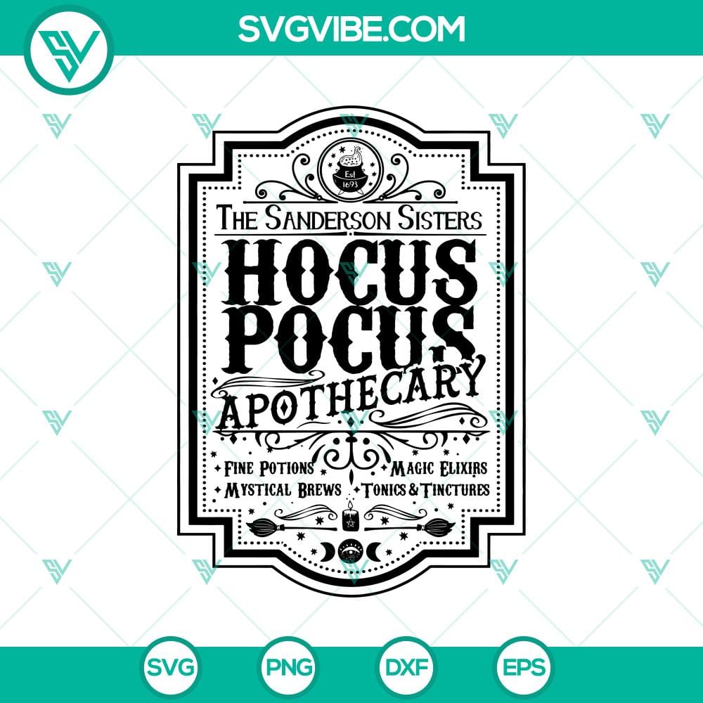 hocus-pocus-apothecary-svg-halloween-svg-hocus-pocus-svg.jpg Hocus Pocus Apothecary Halloween SVG design with mystical elements for crafting projects.