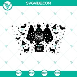 Hocus Pocus Full Wrap SVG featuring Halloween design for crafting projects, witches, and magic. Perfect for Halloween decorations.