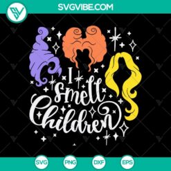 Hocus Pocus I Smell Children SVG design for Halloween, featuring a spooky and fun Hocus Pocus theme.