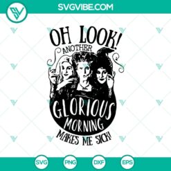 Hocus Pocus Oh Look SVG featuring Sanderson Sisters for Halloween decor.